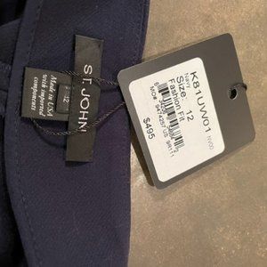 NWT - St John Fashion Fit Stretch Navy Pants